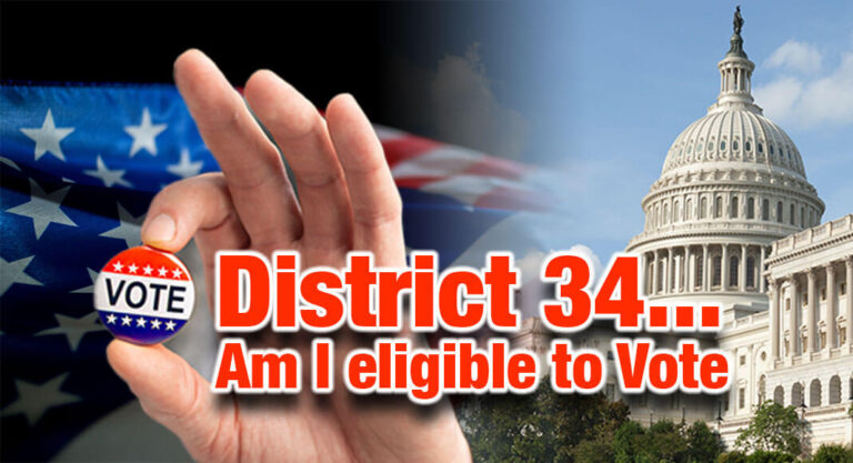 Am I able to vote in the Special Election for Congressional District 34?  