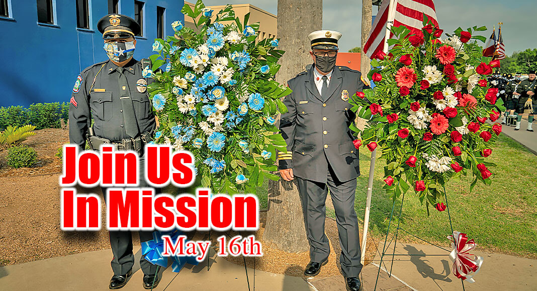 The City of Mission Police Department will commemorate National Police Week with a Police and Fire Memorial Ceremony on Monday, May 16, 2022. Courtesy Image