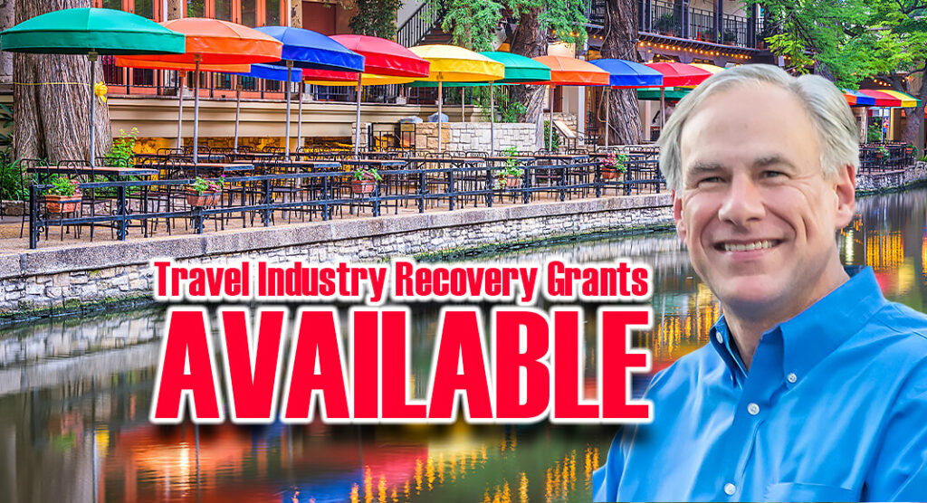 Governor Greg Abbott and the Governor’s Office of Economic Development and Tourism today announced the opening of applications, beginning July 6, for the Texas Travel Industry Recovery Grant Program (TTIR).I mage for illustration purposes