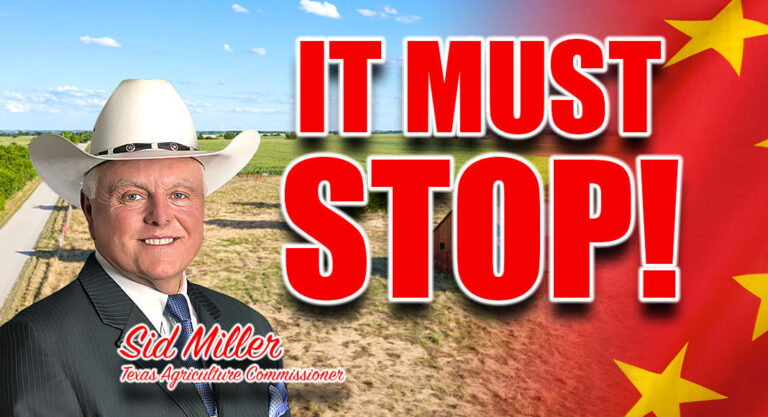 Op-Ed: Ban China from Buying Texas Land; Sid Miller