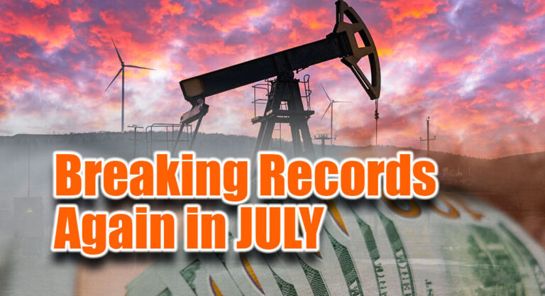 Production Taxes Paid Break Records Again in July