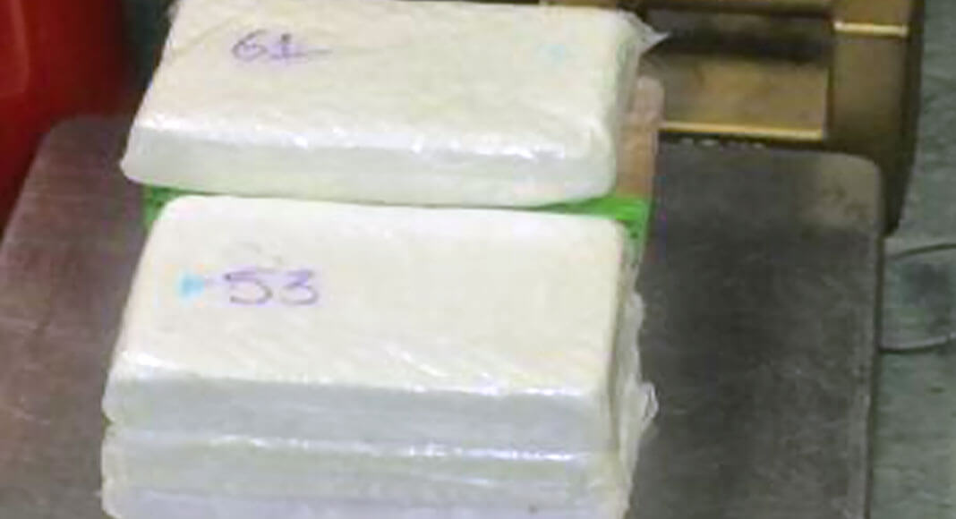 Packages containing nearly 16 pounds of cocaine seized by CBP officers at Brownsville Port of Entry. USCBP Image