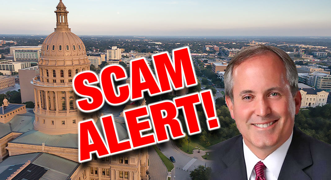 Attorney General Paxton today warned Texans of scammers attempting to use Attorney General Paxton’s name, signature, and the Office of the Attorney General seal to get their personal data.  Image for illustration purposes