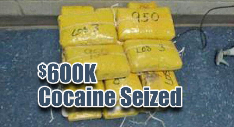 CBP Officers Seize $600K Worth of Cocaine