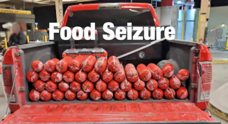 Officers Seize Huge Amounts of Undeclared Bologna and Cheese