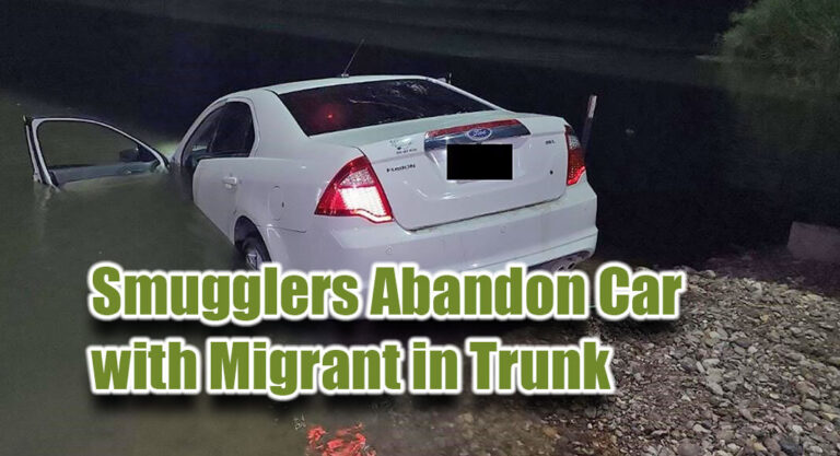 Smugglers Abandon Migrant In Trunk Of Car In The River