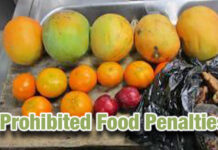 Prohibited Food Products at Hidalgo International Bridge