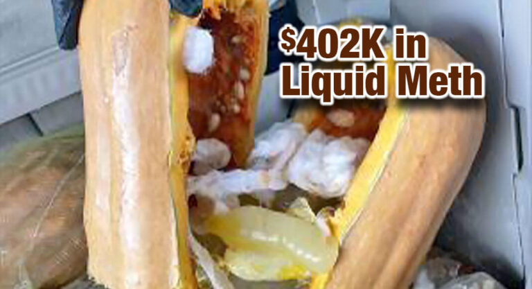 Officers Seize $402K in Liquid Meth at Eagle Pass Port of Entry