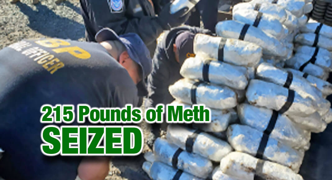 Methamphetamine seized from rail car. USCBP Image