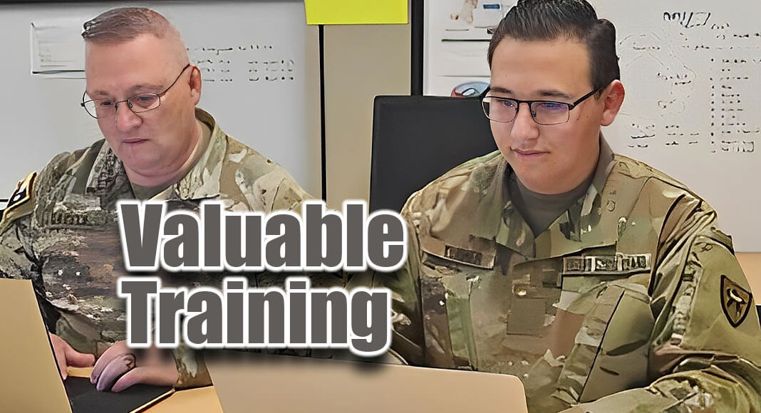 Texas National Guardsmen receive online training to help further their careers. Photo:  Texas Military Department 