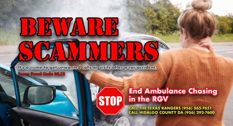 ALERT: Beware Scammers Attempting to Illegally Solicit Accident Victims