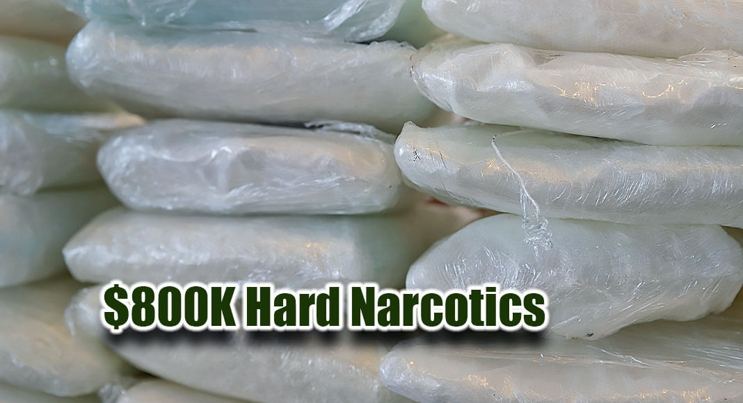 U.S. Customs and Border Protection (CBP), Office of Field Operations (OFO) officers seized hard narcotics in two separate unrelated enforcement actions that totaled over $800,000 in street value. USCBP Image for illustration purposes