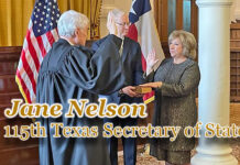 Jane Nelson Sworn-in as 115th Texas Secretary of State