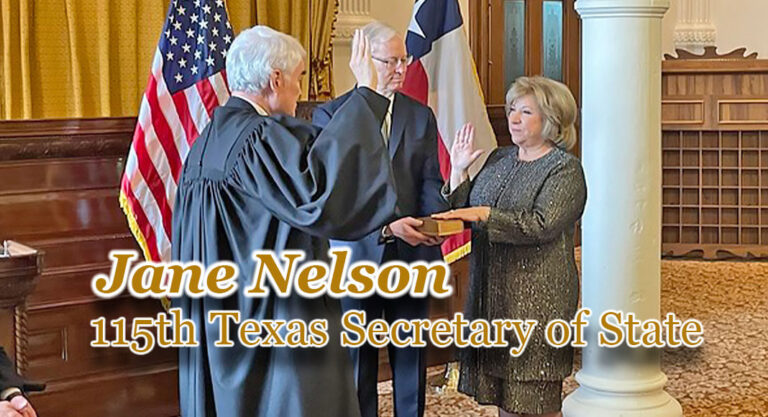 Jane Nelson Sworn-in as 115th Texas Secretary of State