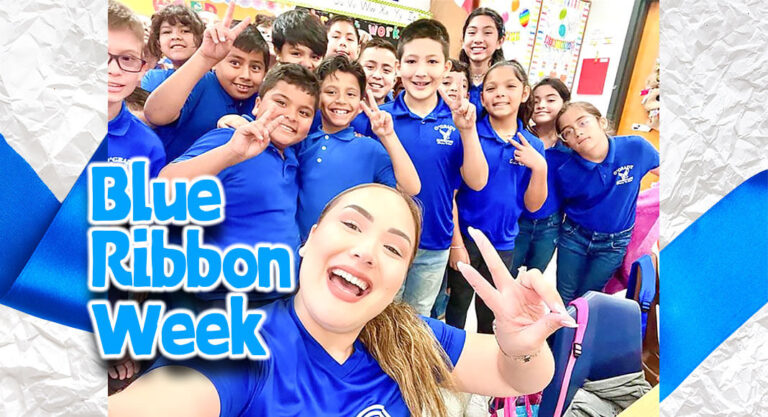 Village in the Valley Celebrates Blue Ribbon Week with Students