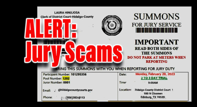 Public Warned to Beware of Jury Scams