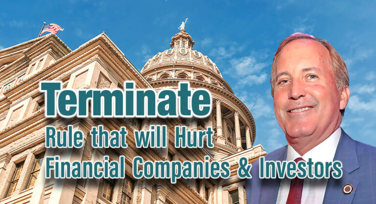 Terminate Illegal Rule that Will Hurt Financial Companies & Their Investors 