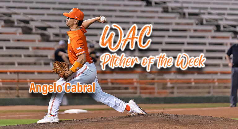 Cabral Earns WAC Pitcher of The Week Honors