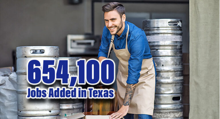 Texas Leads for Jobs Added Over Last Year, Growing Faster Than U.S.