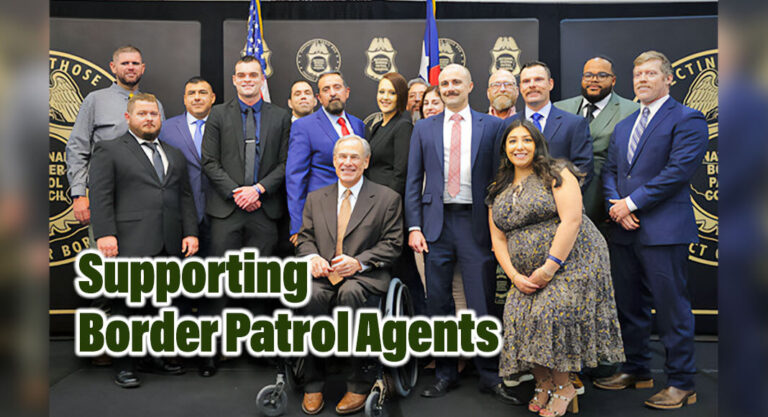 Gov. Abbott Shows Support for Border Patrol Agents In Houston