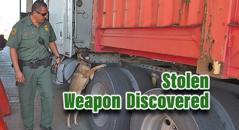 Laredo Agents Recover Stolen Weapon At Hwy 83 Checkpoint