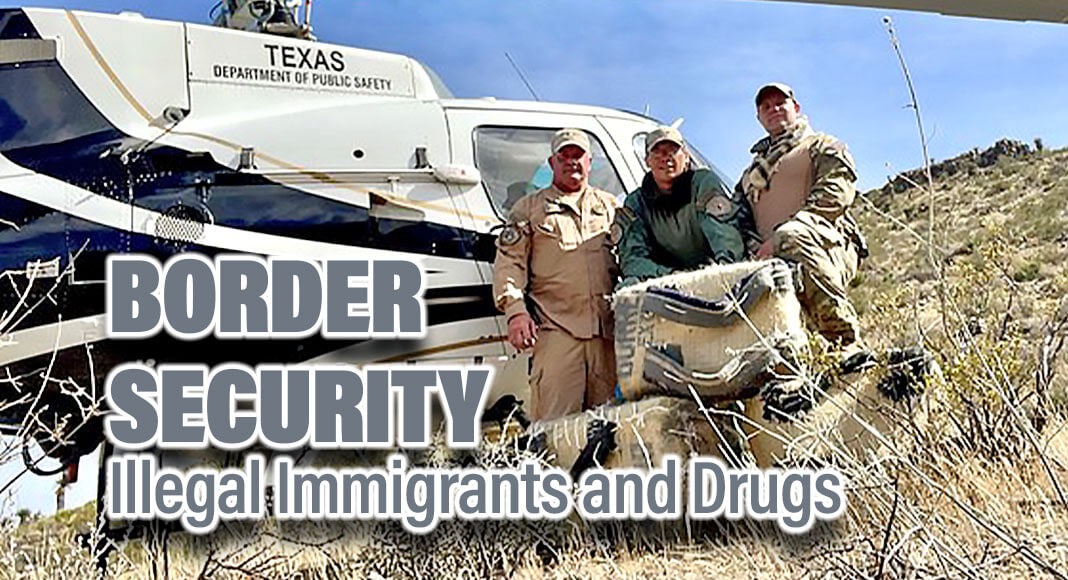 DPS’ Aircraft Operations Division located three bundles of marijuana during Operation Lone Star efforts in Culberson County. The bundles weighed nearly 200 pounds. Photo Texas DPS