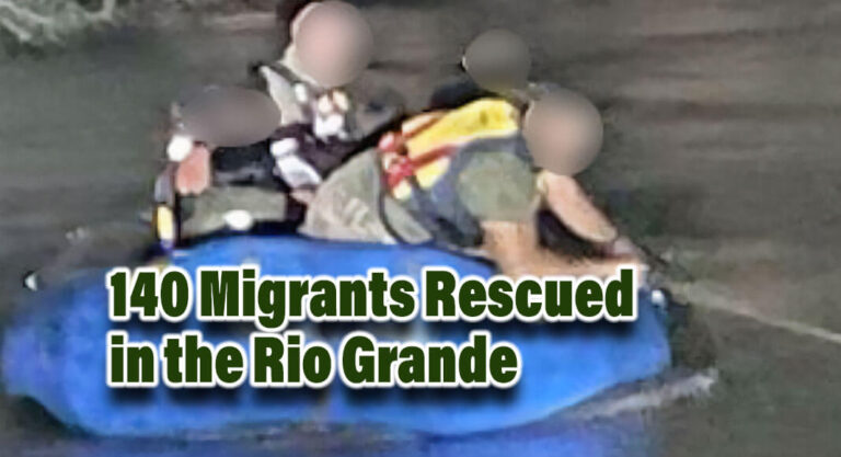 Del Rio Agents Rescue Group of 140 Migrants Stranded in The Rio Grande