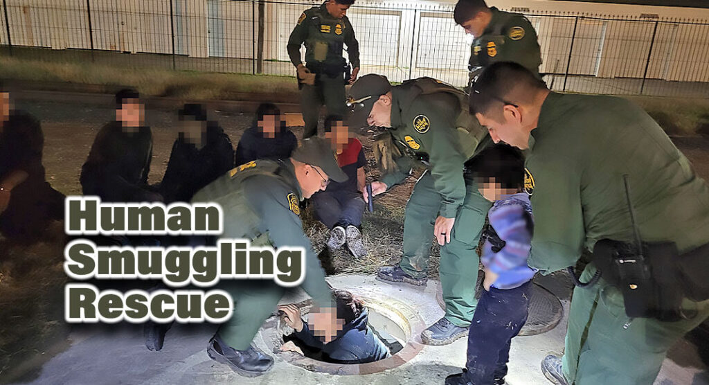 Laredo Sector BP Rescues Nine from a Manhole - Texas Border Business