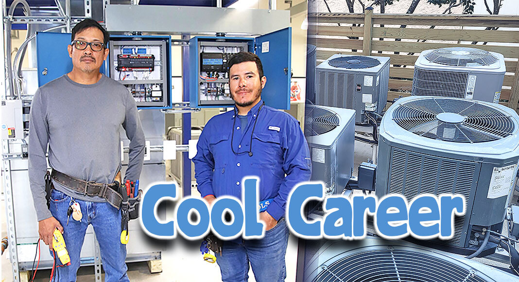  TSTC HVAC Technology alumni Carlos Ortega (left) and Javier Garcia are the founders of Apex Automation LLC, a La Feria-based industrial and commercial automation company. (Photo courtesy of TSTC.)