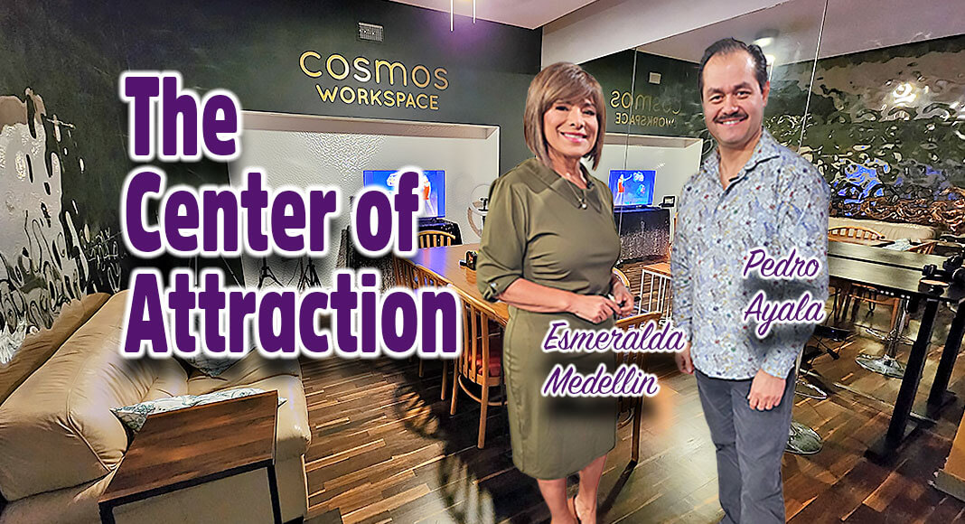 Esmeralda Medellin and Pedro Ayala, building designer and Cosmos Workspace founder. Courtesy image.