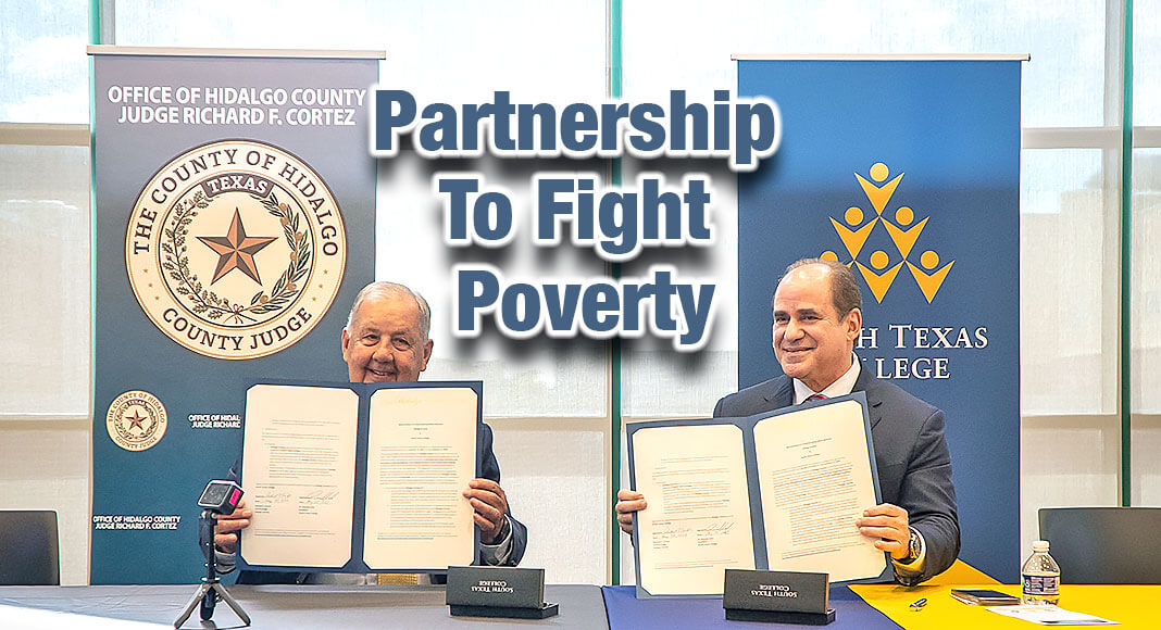 South Texas College President Ricardo J. Solis, Ph.D. and Hidalgo County Judge Richard F. Cortez have signed a Memorandum of Understanding (MOU) in a partnership that will create a Youth Leadership Academy with the goal of decreasing poverty in the region. STC Image