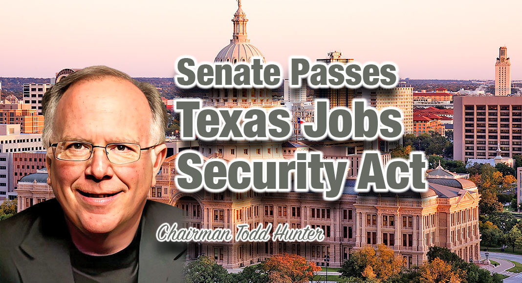 As the Texas State Chamber, The Texas Association of Business (TAB) today released a statement thanking the Texas Senate for passing CSHB 5 (27-4), The Texas Jobs and Security Act by Chairman Todd Hunter:. Image Source: Texas.gov for illustration purposes