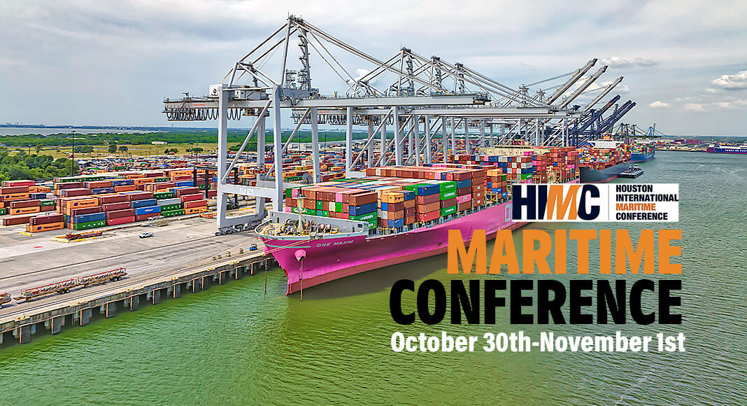 Leveraging its position as a Top 5 Container Port in the U.S., Port Houston will host its 2nd annual Houston International Maritime Conference (HIMC23) on October 30 – November 1, 2023. Image and Logo Courtesy of Port Houston