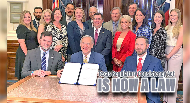 Governor Signs Texas Regulatory Consistency Act into Law