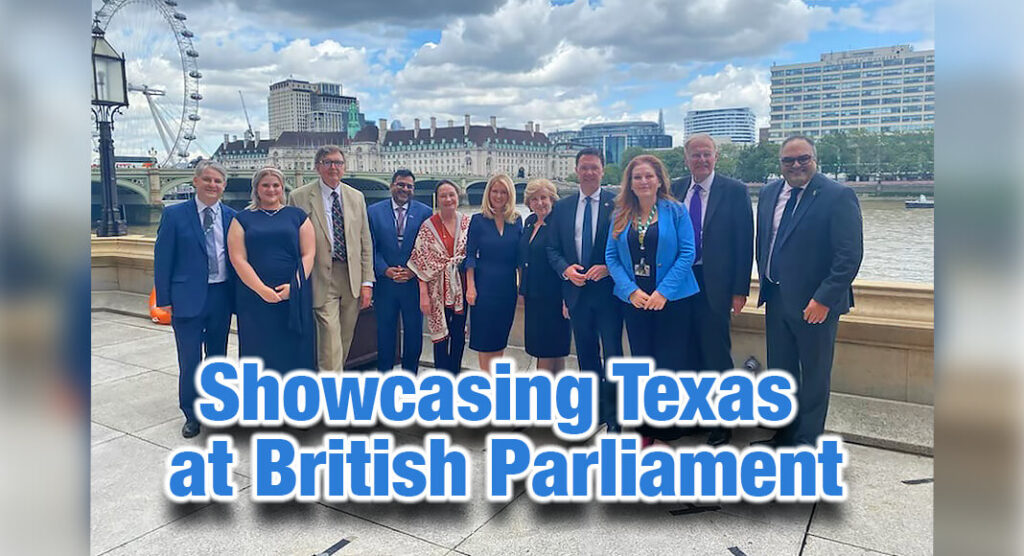First Lady Cecilia Abbott and Texas Secretary of State Jane Nelson attended the Prime Minister's Questions at the United Kingdom House of Parliament and met with bp p.l.c (BP) executives in London. Photo; Office of the Governor