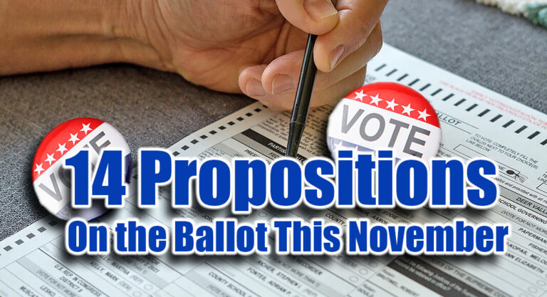 14 Propositions Will Be on the Ballot This November