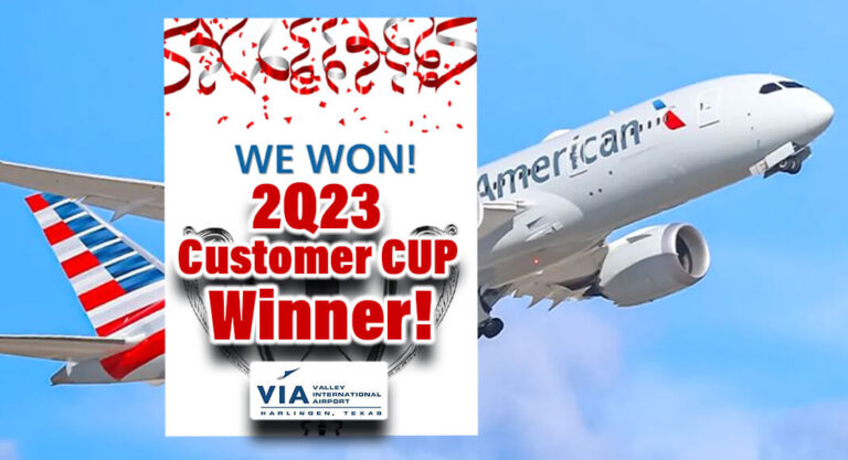 American Airlines Team at Valley International Airport wins Customer Cup for 2nd Quarter 2023