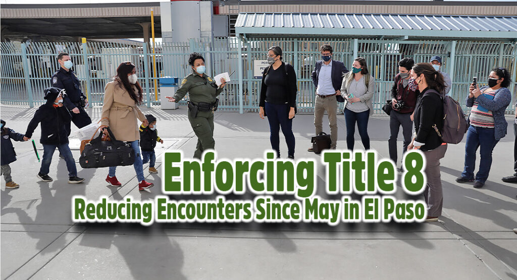 Since the end of Title 42 on May 11, daily migrant encounters in El Paso Sector have decreased significantly due to the enforcement of Title 8 to a current daily average of 800 migrants in the month of August. By comparison, the daily encounters reached a high of 2,700 per day during the first quarter of Fiscal Year (FY) 2023. USCBP Image for illustration purposes