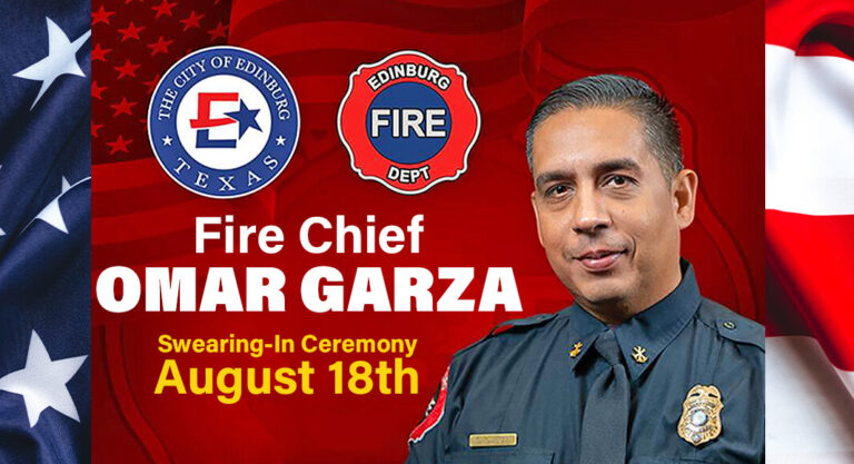 Swearing-In Ceremony For New Edinburg Fire Chief, August 18th 