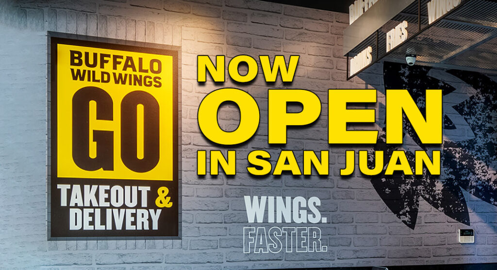San Juan will be able to enjoy their first Buffalo Wild Wings GO (BWW GO) restaurant. This new establishment marks the beginning of a unique culinary experience in the city. The Buffalo Wild Wings GO model offers convenience and accessibility focused on takeout and delivery while preserving the quality of food and service. Image source: buffalowildwings.com for illustration purposes