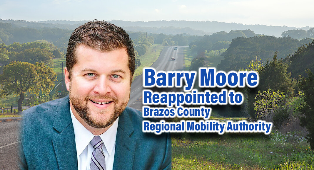  Governor Greg Abbott has reappointed Daniel B. “Barry” Moore as the presiding officer of the Brazos County Regional Mobility Authority for a term set to expire on February 1, 2025. Image Source: Facebook for illustration purposes