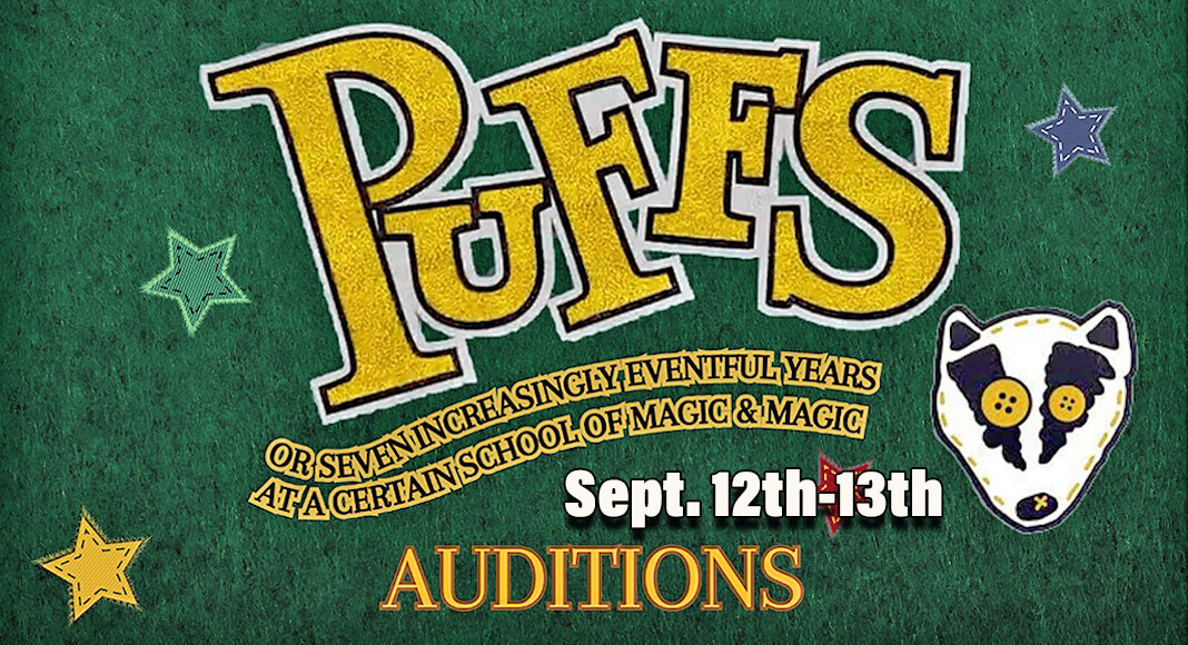 South Texas College Theatre will hold auditions for its November main stage production of Puffs or Seven Increasingly Eventful Years at a Certain School of Magic and Magic by Matt Cox. Courtesy Image