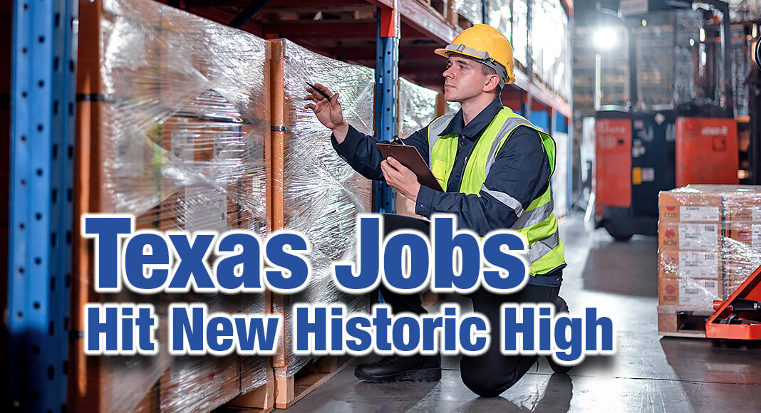 Governor Greg Abbott today celebrated Texas as America’s jobs leader following the release of August employment data showing Texas again added jobs at a faster rate than the nation over the last 12 months. Texas also again broke all previous records for total jobs, the number of Texans working, and the size of the Texas labor force. Image for illustration purposes 