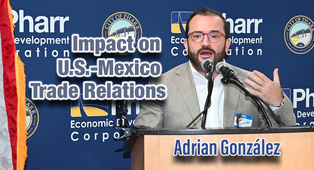 Adrian González, a leading U.S. Customs Broker, captivated attendees during Pharr's Industrial and Investment Tour with a deep dive into the rapidly evolving nearshoring trend. He explored its significant impact on U.S.-Mexico trade relations, discussing the advantages and challenges of this ideal shift in global trade and geopolitics. Photo by Roberto Hugo González