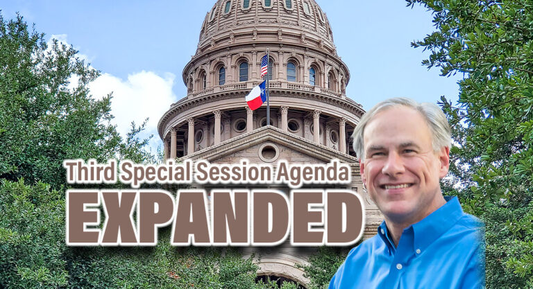 Governor Abbott Expands Third Special Session Agenda
