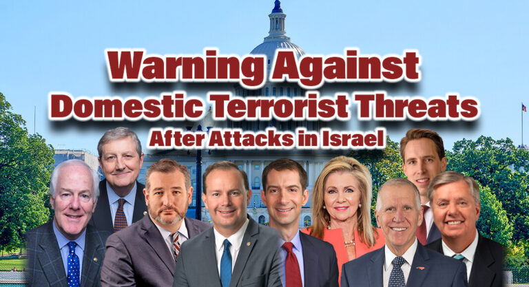 Cornyn, Colleagues Warn Against Domestic Terrorist Threats After Attacks in Israel