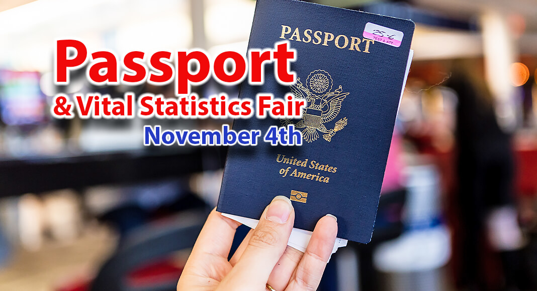 The City of McAllen Passport Division Facility will host a Passport & Vital Statistics Fair on Saturday, November 4, 2023, from 8:00 a.m. to 4:00 p.m. at the City of McAllen Passport Facility, located in the Downtown Parking Garage at 221 S. 15th St. Image for illustration purposes