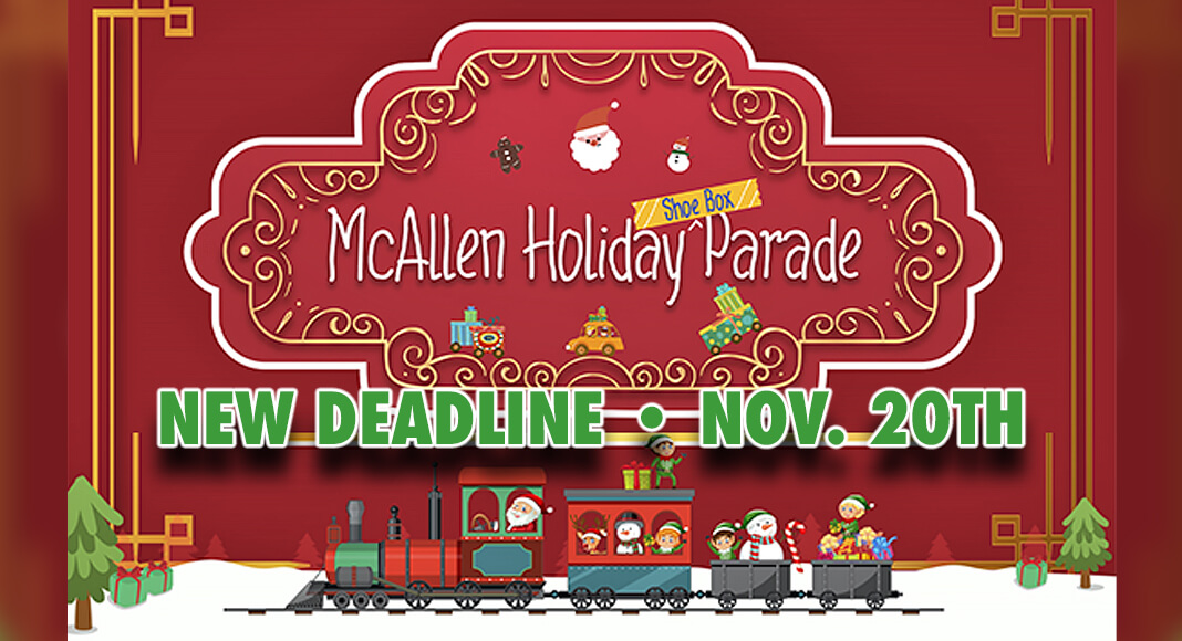 Organizers have extended the deadline to submit an entry for the McAllen Holiday Shoebox Parade! The deadline to enter is Monday, November 20, 2023 by 5:00 p.m. at McAllen City Hall, Office of Communications. Courtesy Image