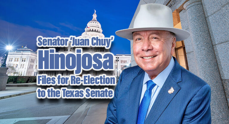 Senator Hinojosa Files for Re-Election to the Texas Senate