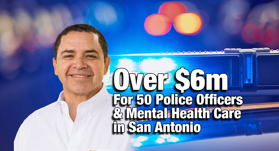 Specifically, the City of San Antonio will use $6,250,000 from the COPS Hiring Program to hire 50 officers, and $69,726 from the LEMHWA Program to improve delivery and access to mental health and wellness services for law enforcement. Image for illustration purposes